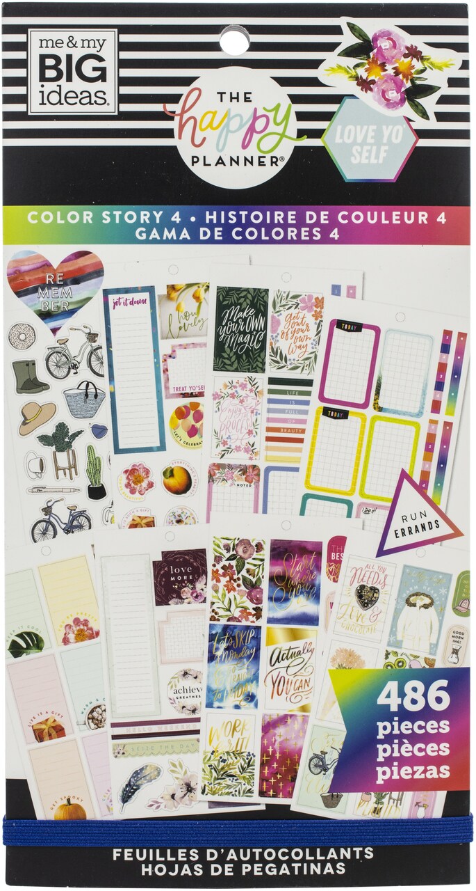 Happy Planner Sticker Value Pack-Color Story 4, 486/Pkg